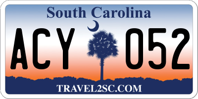 SC license plate ACY052