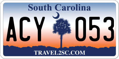 SC license plate ACY053