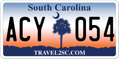 SC license plate ACY054