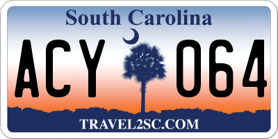 SC license plate ACY064