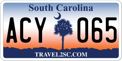 SC license plate ACY065