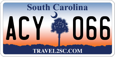 SC license plate ACY066