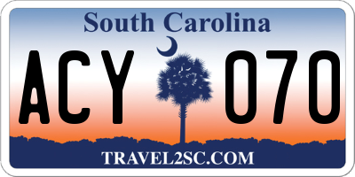 SC license plate ACY070