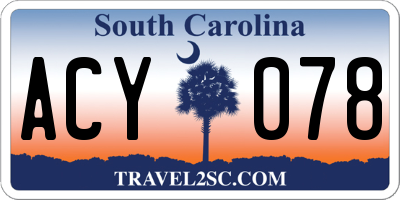 SC license plate ACY078