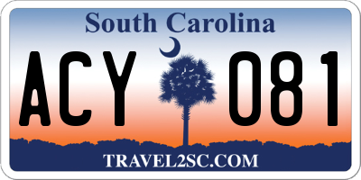 SC license plate ACY081