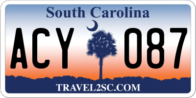 SC license plate ACY087