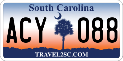 SC license plate ACY088