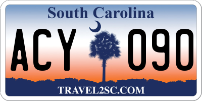 SC license plate ACY090