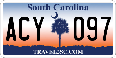 SC license plate ACY097