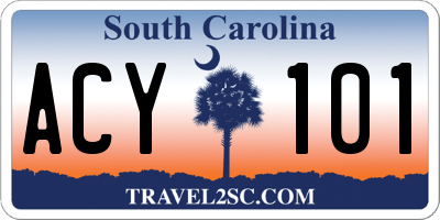 SC license plate ACY101