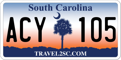 SC license plate ACY105