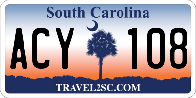 SC license plate ACY108