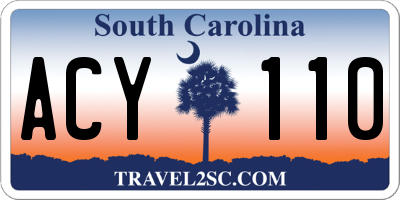 SC license plate ACY110