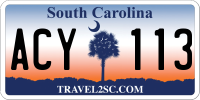SC license plate ACY113