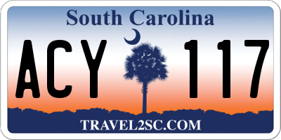 SC license plate ACY117