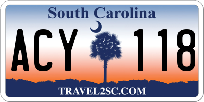 SC license plate ACY118
