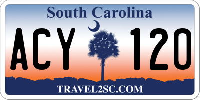 SC license plate ACY120