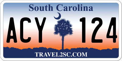 SC license plate ACY124