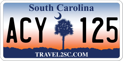 SC license plate ACY125