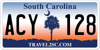 SC license plate ACY128