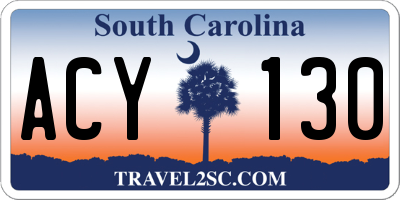 SC license plate ACY130