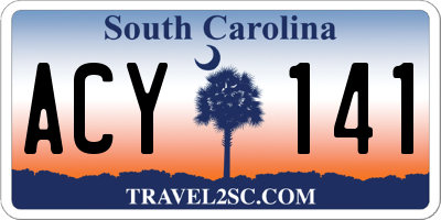 SC license plate ACY141
