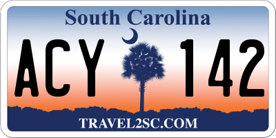 SC license plate ACY142