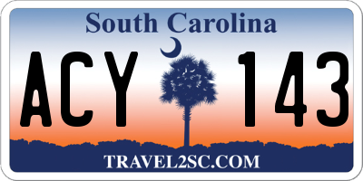 SC license plate ACY143