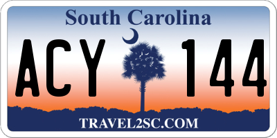 SC license plate ACY144