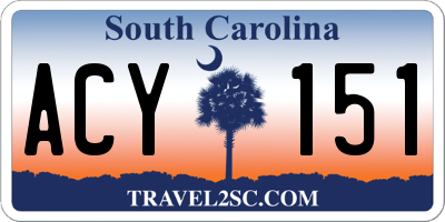 SC license plate ACY151