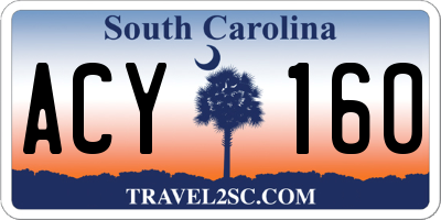 SC license plate ACY160