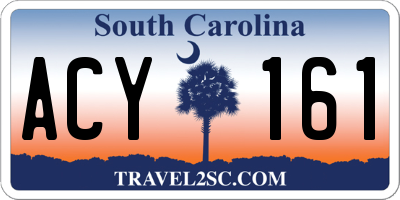 SC license plate ACY161