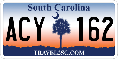 SC license plate ACY162