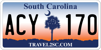 SC license plate ACY170