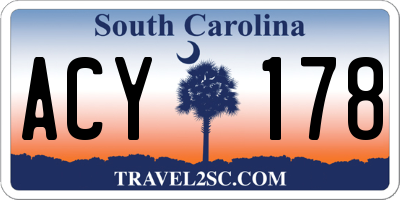 SC license plate ACY178