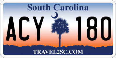 SC license plate ACY180