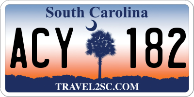SC license plate ACY182