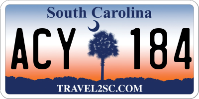 SC license plate ACY184