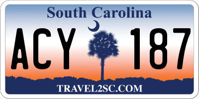 SC license plate ACY187