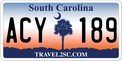 SC license plate ACY189