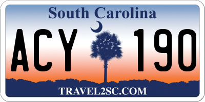 SC license plate ACY190