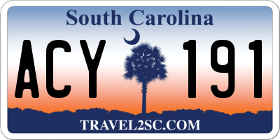 SC license plate ACY191