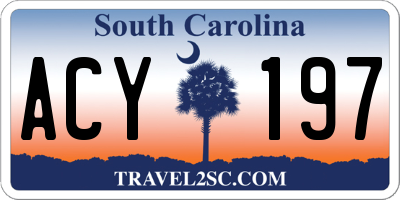 SC license plate ACY197