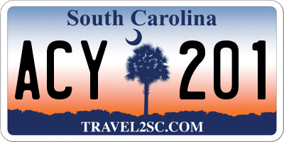 SC license plate ACY201