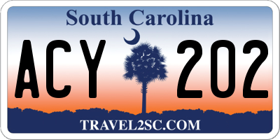 SC license plate ACY202