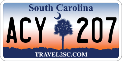 SC license plate ACY207