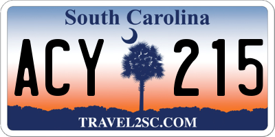 SC license plate ACY215