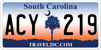 SC license plate ACY219