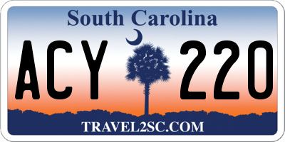SC license plate ACY220