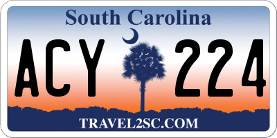 SC license plate ACY224